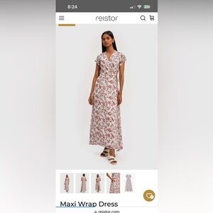 Reistor wrap maxi dress fully lined size XL floral